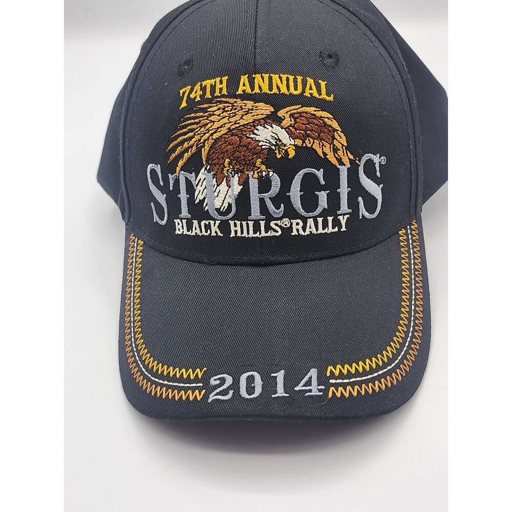 74th Annual Sturgis Black Hills Rally Hat 2014 Eagle